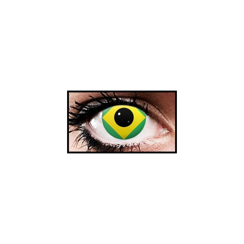 Brazil Flag Colour Contact Lenses (90 Day)