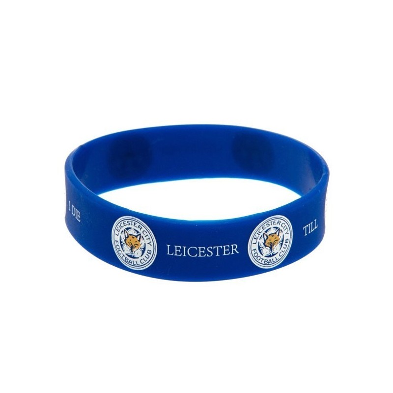 Leicester City Rubber Crest Single Wristband