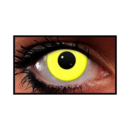 Yellow UV Reactive Crazy Coloured Contact Lenses (90 Day)