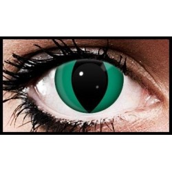 Green Cat Crazy Coloured Contact Lenses (90 Day Lenses)