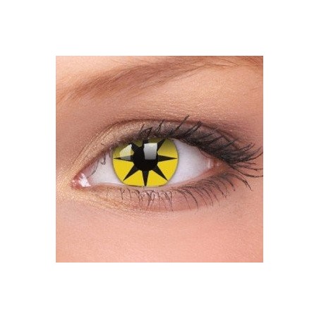 Yellow Star Crazy Colour Contact Lenses (1 Year)