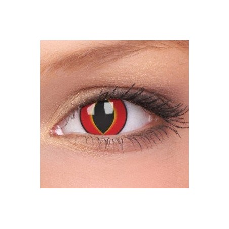 Red Mad Frog Reptile Crazy Colour Contact Lenses (1 Year Wear)
