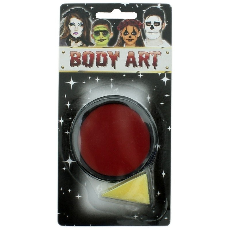 Red Fancy Dress Halloween Party Makeup Face Paint With Sponge