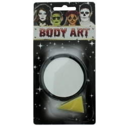 White Fancy Dress Halloween Party Makeup Face Paint With Sponge  - 1
