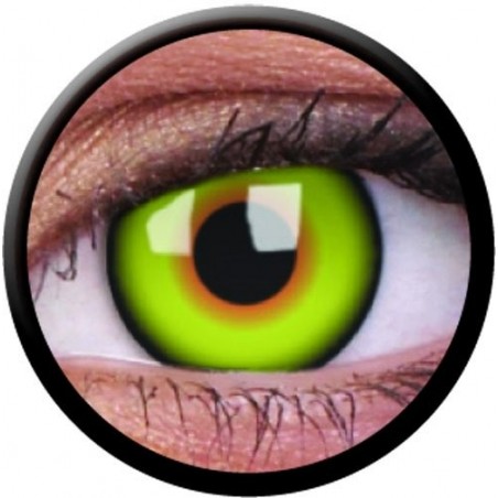 ColourVUE 1 Day Use Mad Hatter Green Yellow Crazy Halloween Coloured Contact Lenses