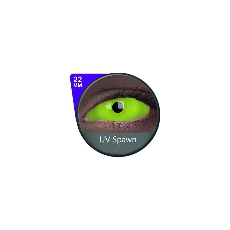 ColourVUE UV Spawn Green Sclera Full Eye Contact Lenses 22mm (6 Month)