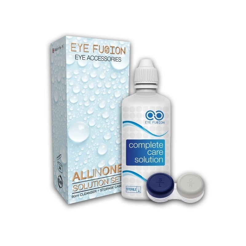 Coloured Contact Lenses Cleaning Solution With Storage Case