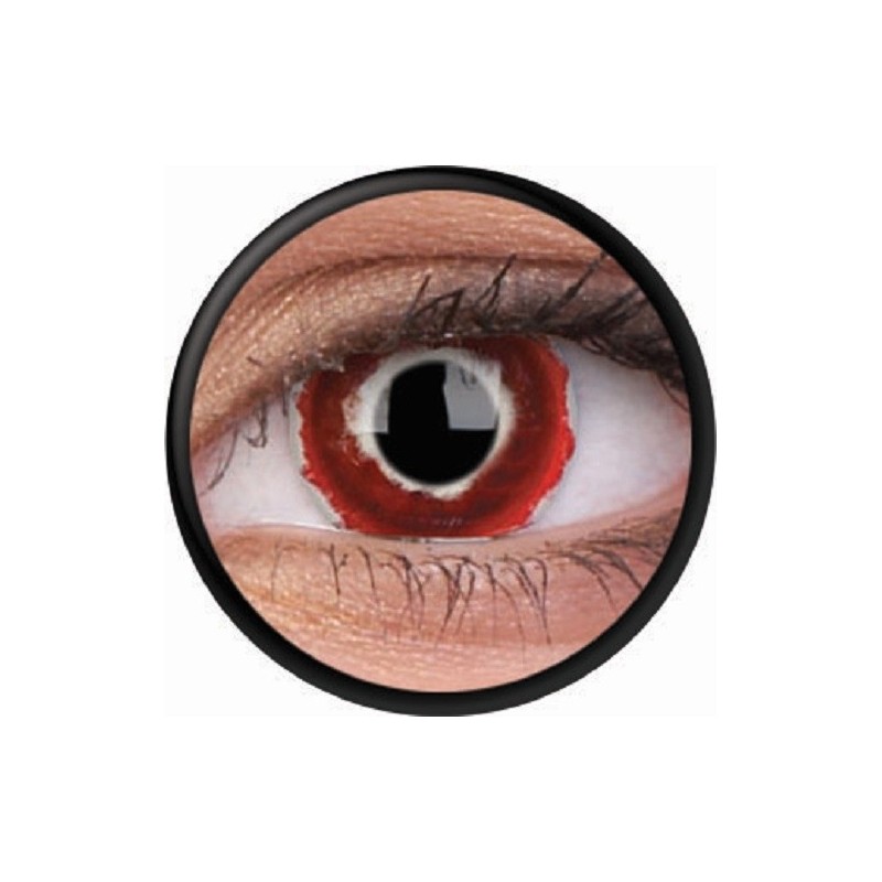 ColourVue Hellblazer Red And White Blood Crazy Colour Contact Lenses (1 Year Wear)