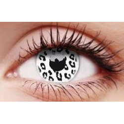 UV-leuchtende weiße Leoparden-Kontaktlinsen mit verrückter Farbe (1 Jahr) MAXVUE Vision - 1