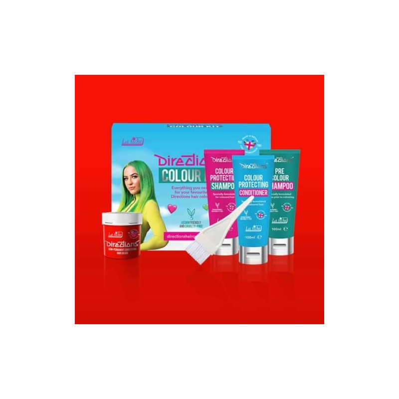 Directions Neon Red Hair Colour Kit 
