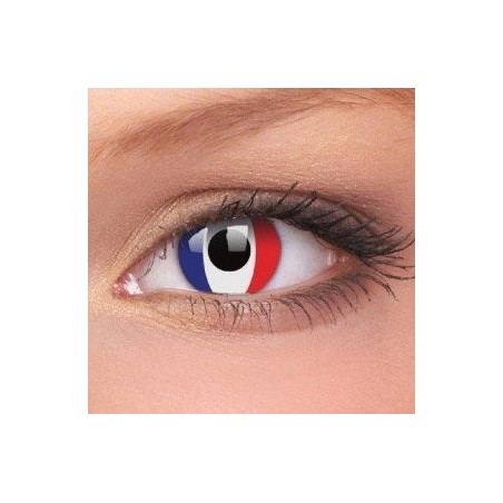 France Flag Crazy Colour Contact Lenses (1 Year Wear)