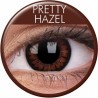 ColourVUE Pretty Hazel Brown Big Eye Coloured Contact Lenses (90 Day)