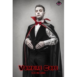 Mens Womens Devil Dracula Vampire Black Halloween CAPE 56 Inch Fancy Dress