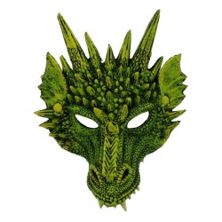  Halloween Green Dragon Head Fancy Dress Cosplay Masquerade 3D Costume Face Mask 