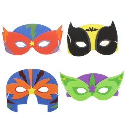  Kids Super Hero Comic Foam Eye Masks Halloween Book Day Party Props Fancy Dress