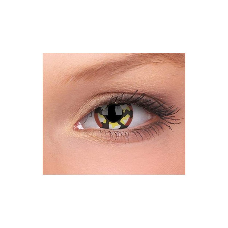 Klaw Black Red Yellow White Crazy Coloured Contact lenses (1 Year Wear)