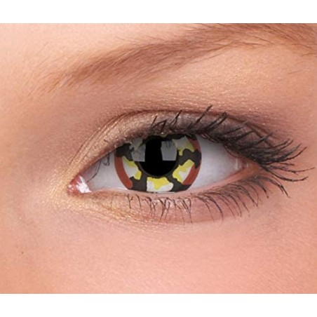 Klaw Black Red Yellow White Crazy Coloured Contact lenses (1 Year Wear)