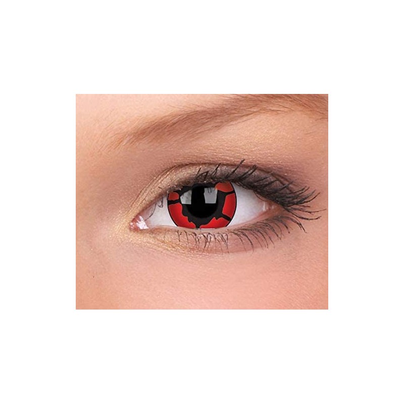 Nightcrawler Red Black Crazy Clown Halloween Lenses (1 Year Wear)