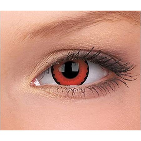 ColourVue Zarathos Red And Black Vampire Eye Crazy Contact Lenses (1 Year Wear)