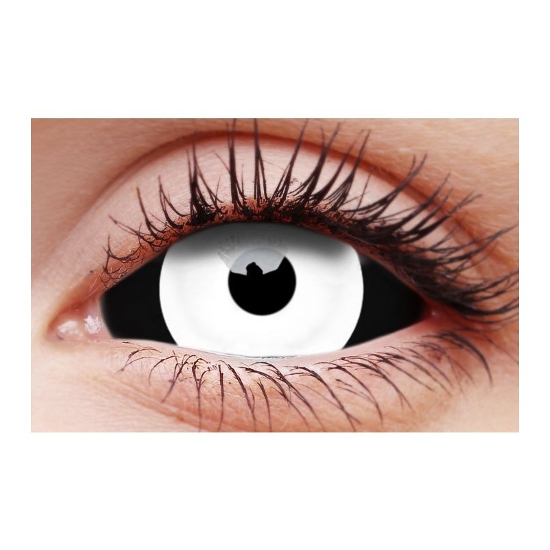 Medusa Black and White Sclera Full Eye Contact Lenses 22mm (6 Month)
