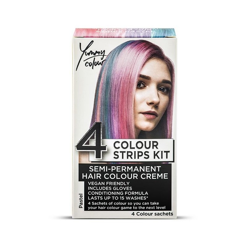 Stargazer Yummy Hair Colour Dye 4 Colour Strips Kit Pastel