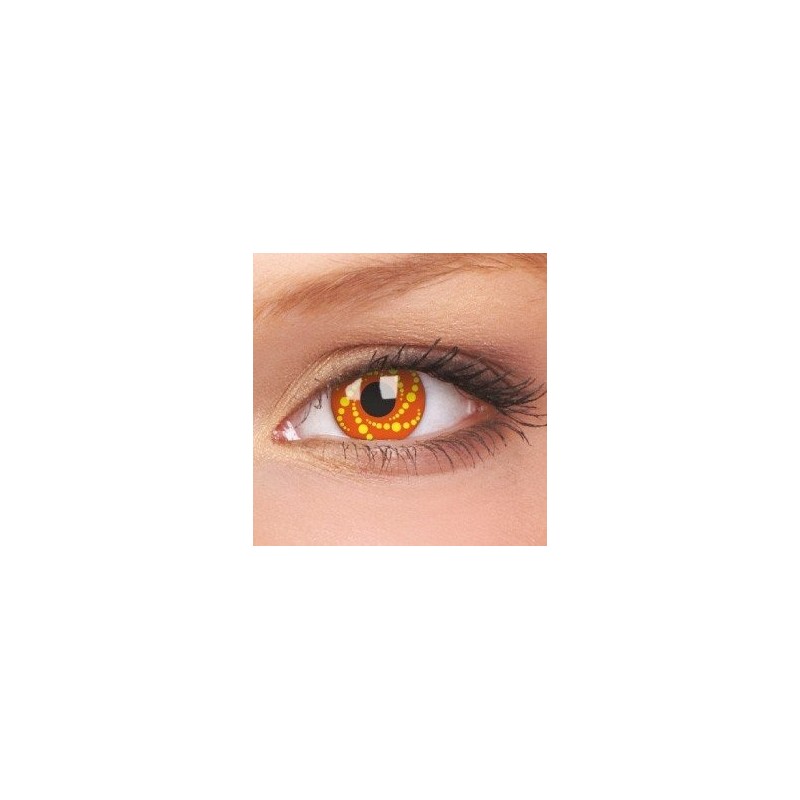 Energy Orange And Yellow Crazy Colour Contact Lenses (1 Year Wear)