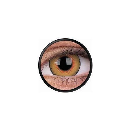 Solarr Orange Red Clown Halloween Crazy Coloured Contact Lenses (1 Year Wear)