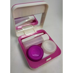 Hot Pink Piano Design Contact Lens Storage Soaking Travel Kit