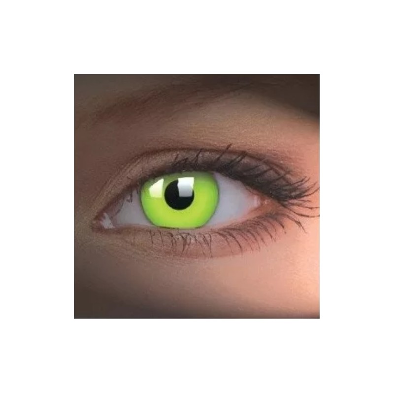 UV Glow Green Crazy Colour Contact Lenses (1 Year)