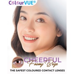 ColourVUE Cheerful Foamy Beige Hazel Brown Coloured Contact Lenses