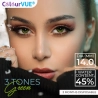 ColourVUE Green 3 Tones Natural Coloured Contact Lenses (90 Day) MAXVUE Vision - 2