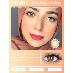 FreshLady Russian Brown Coloured Contact Lenses Yearly