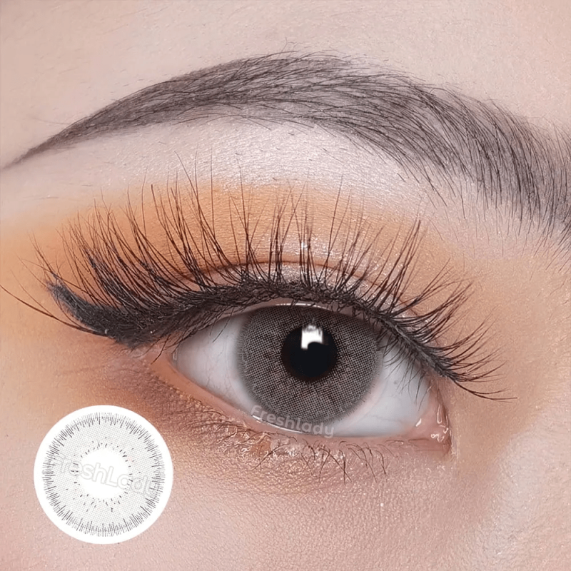 FreshLady Smokey Brown Grey Coloured Contact Lenses Yearly