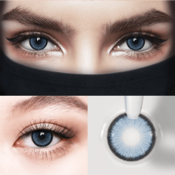 FreshLady Dawn Blue Coloured Contact Lenses Yearly