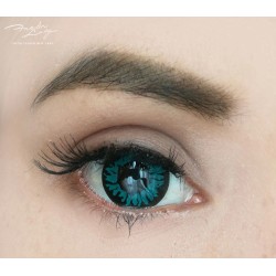 Aqua Panther Wolf Crazy Coloured Contact Lenses Yearly Wear