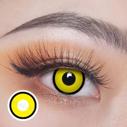 Mad Hatter Yellow Manson Black Crazy Colour Contact Lenses Yearly Wear
