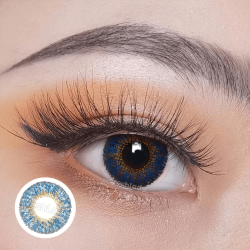 FreshLady Three Tone True Sapphire Coloured Contact Lenses Yearly