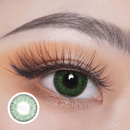 FreshLady Three Tone Gemstone Green Coloured Contact Lenses Yearly
