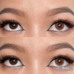 FreshLady Three Tone Honey Brown Coloured Contact Lenses Yearly