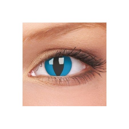 Cat Eye Blue Crazy Colour Contact Lenses (1 Year Wear)