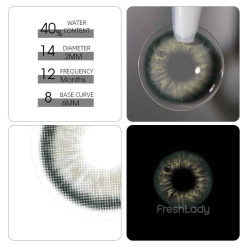 FreshLady Spanish Bank Grey Coloured Contact Lenses Yearly