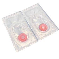 Fire Red And Orange Crazy Demon Clown Coloured Contact Lenses (90 Day Wear)