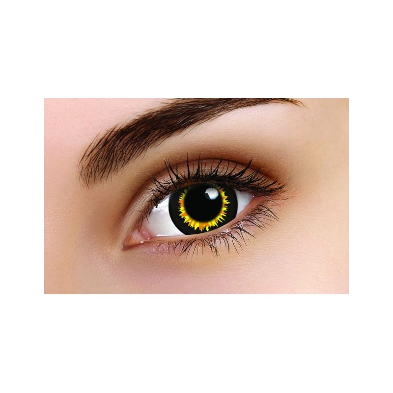 Black & Yellow  Luminor Crazy Coloured Contact Lenses (1 Year Wear)