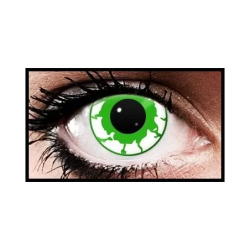 White & Green GHOUL Zombie Hulk Vein Halloween Contact Lenses (90 Day Wear)