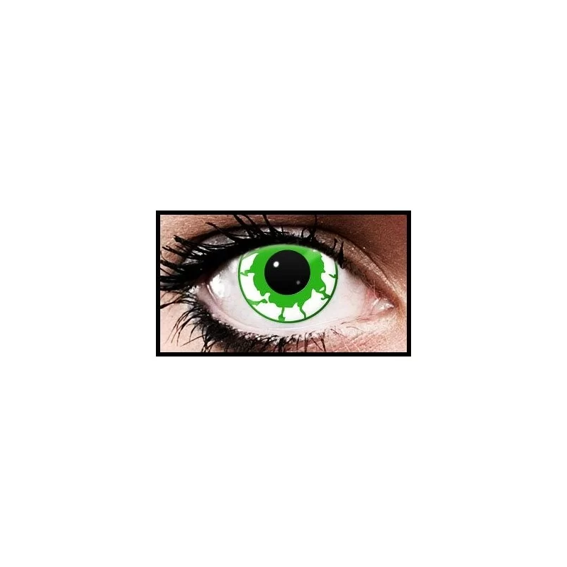 White & Green GHOUL Zombie Hulk Vein Halloween Contact Lenses (90 Day Wear)
