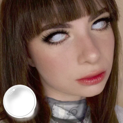 FreshLady Blind White Out Halloween Contact Lenses