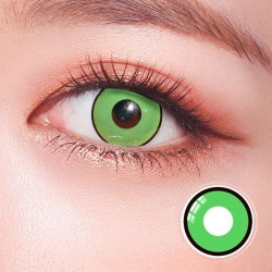 Green Block Manson Funky Crazy Coloured Contact Lenses (90 Day)