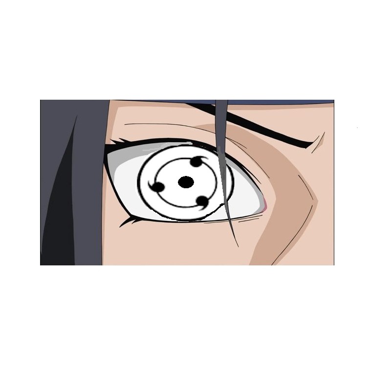 Sasuke Uchicha Naruto Sharingan Anime White Level 3 Crazy Contact Lenses (90 Day Wear)