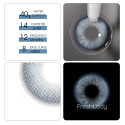 FreshLady Apex Blue Coloured Contact Lenses Yearly