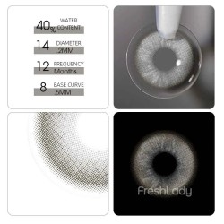 FreshLady Apex Grey Coloured Contact Lenses Yearly